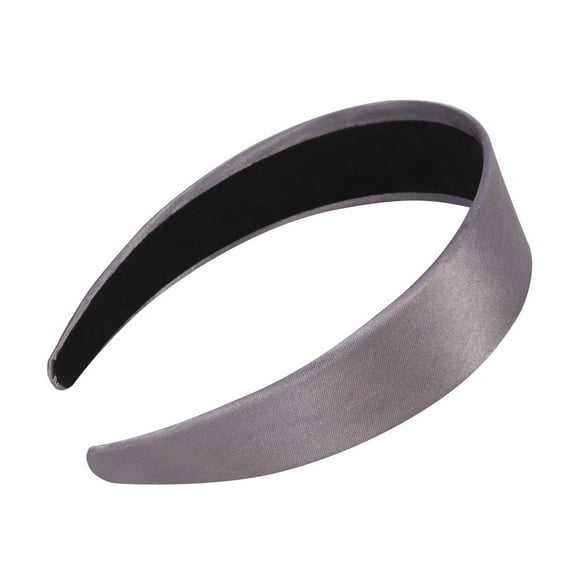 CRILSTYLEO 2Pcs Hair Bands for Girls Grey Wide Edge Solid Color Design Party Decoration