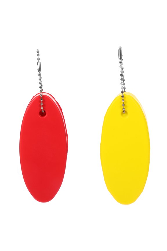 2Pcs Kayaking Floating Keychains Durable PU Material Practical Oval Shape Design