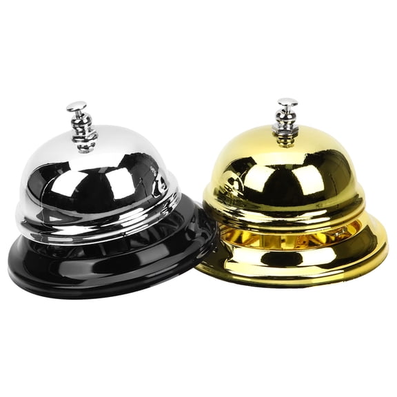 CRILSTYLEO 2Pcs Metal Bell for Service in Restaurants and Bars Compact Style
