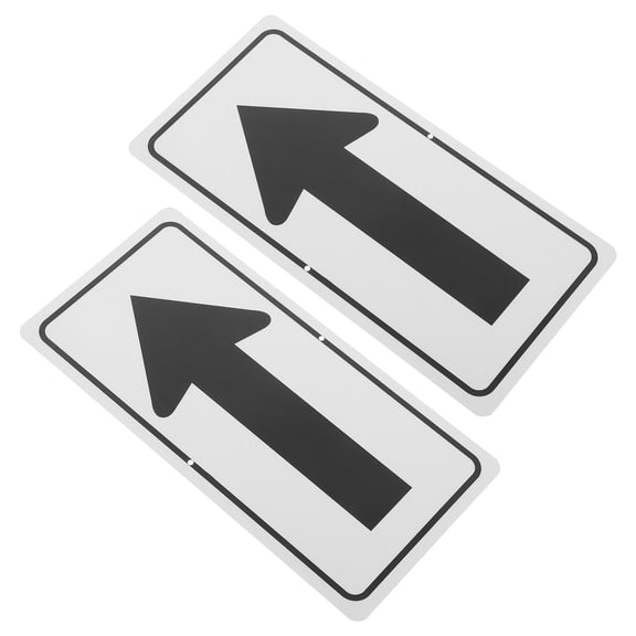 CRILSTYLEO 2Pcs Metal Directional Sign with Reflectivity for Traffic and Parking Areas