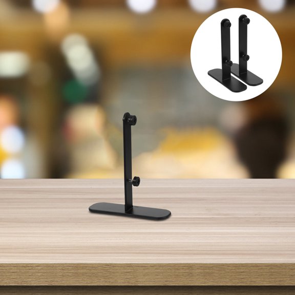 CRILSTYLEO 2Pcs Pegboard Desk Bracket T Shaped Metal Support Black Tabletop Mount