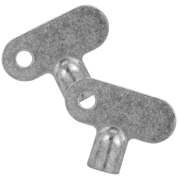 CRILSTYLEO 2Pcs Multi Functional Radiator Water Key Plated Silver Metal Plumbing Tool for Valve Replacement