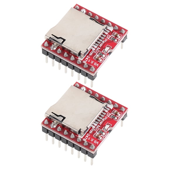CRILSTYLEO 2Pcs Red Electronic Audio Board with Builtin Card and U Disk Mp3 Player for Home Use