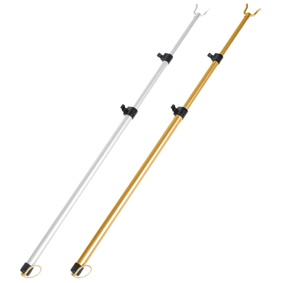 CRILSTYLEO Aluminum Alloy Clothes Drying Pole, Assorted Color, Retractable, Lightweight, for Home, 2Pcs