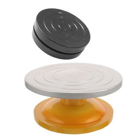 CRILSTYLEO 2-Pack Non- Cake Turntable with Silent Smooth Rotation and Break-Resistant Plastic Material