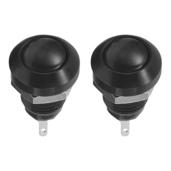 CRILSTYLEO 2Pcs Small Round Self Reset Push Button Switch for Car DIY Electronics Control