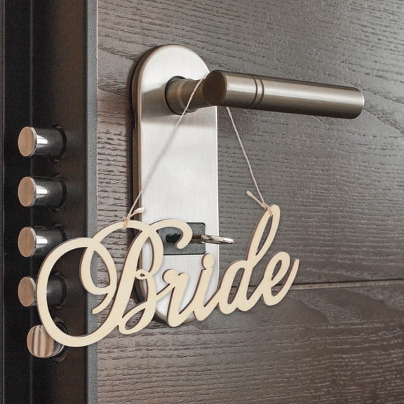 CRILSTYLEO 2Pcs Wall Hanging Decorative Sign Beige Wood Letter Sign for Bedroom Decoration