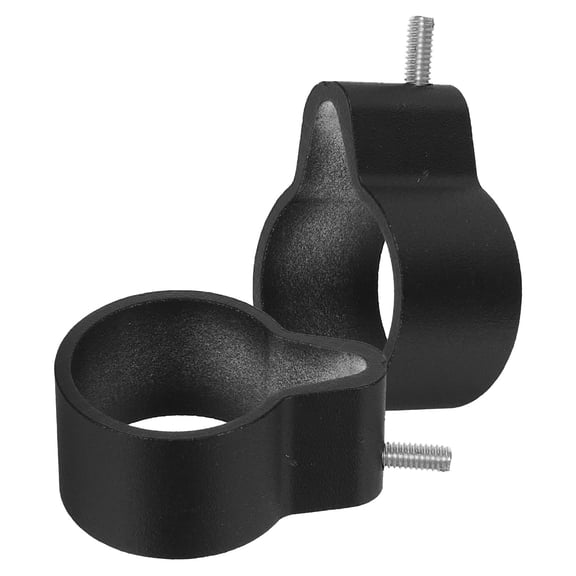 CRILSTYLEO 2Pcs Wall Mounted Steel Closet Pipe Support Bracket with Black Finish for Home Use