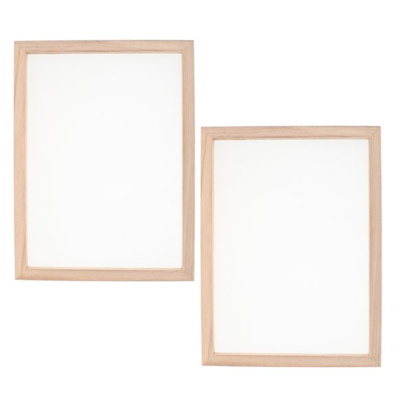 CRILSTYLEO 2Pcs Wooden Deckle Mold Screen for Papermaking with Durable Frame for Floral Paper Crafts