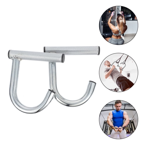 CRILSTYLEO 2Pcs Workout Band Grips Made of Steel with Anti Slip Handles for Resistance Training