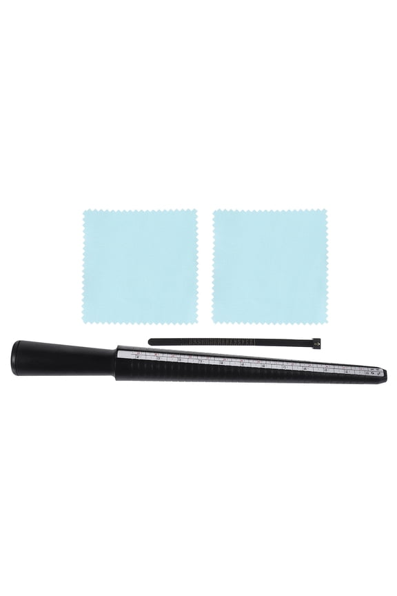 2Sets Black Ring Measurement Tool Us Size Ring Gauge with Precision Scale Lightweight and Portable