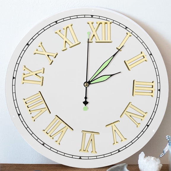 CRILSTYLEO Durable Golden ABS Clock Numbers for Versatile Design, 2Sets