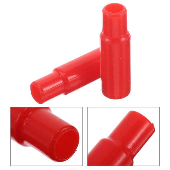 CRILSTYLEO 2pcs Front Brake Line Motorcycle Silicone Oil Pipe Cap Red Dustproof Cover