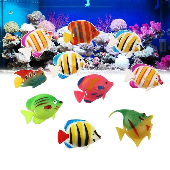 CRILSTYLEO 30Pcs Artificial Fish for Aquariums Assorted Tank Accessories