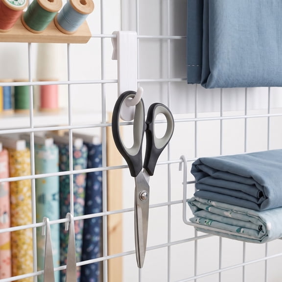 CRILSTYLEO 35-Piece White Grid Wall Hooks for Versatile Storage, Organization, and