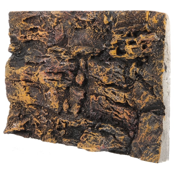 CRILSTYLEO PU Light Brown 3D Rock Panel Decorative Background for Aquariums and Reptile Enclosures