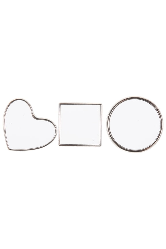 3-Pack Blank Badge Brooch Pins for Crafts, Custom Projects, Gifts for Friends and Crafting Enthusiasts