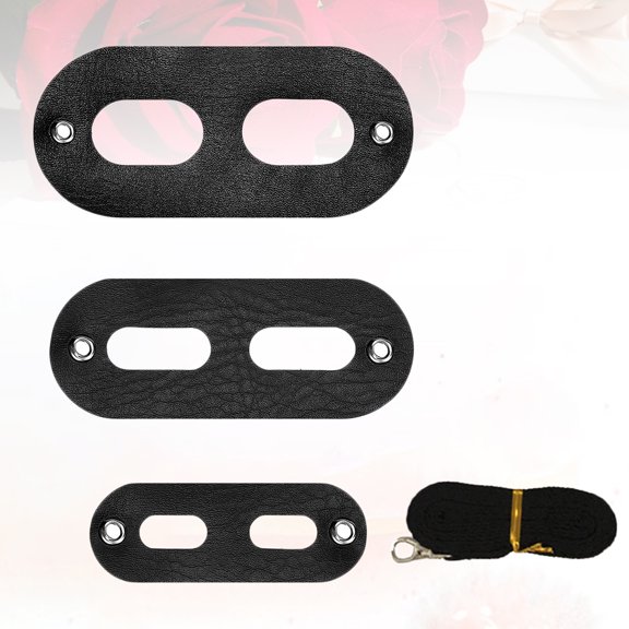 CRILSTYLEO 3Pcs Safe Durable Reptile Lizard Harness Black with Adjustable Chest Leashes and Rope