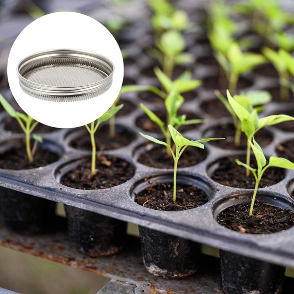 CRILSTYLEO 3Pcs Stainless Steel Sprouting Jar Lid Strainer Screens for Kitchen Canning Jars Easy Rinse and Drain