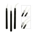 thumbnail image 1 of CRILSTYLEO 3Pcs Tweezers for Laboratory Work Insulation Stainless Steel Black, 1 of 8