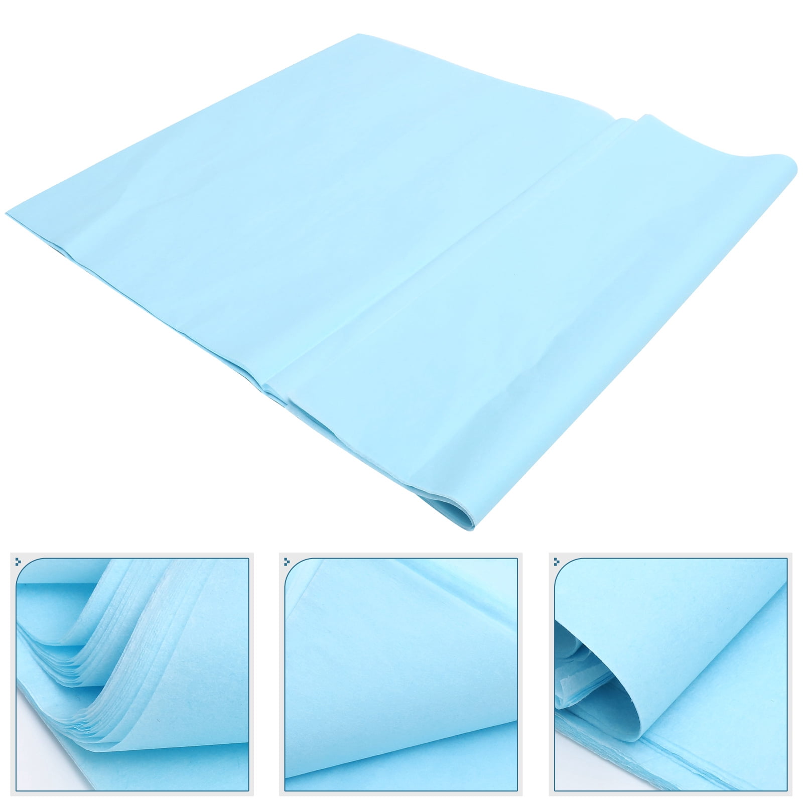 CRILSTYLEO 40 Sheets Blue Flower Wrapping Paper for Bouquet and ...