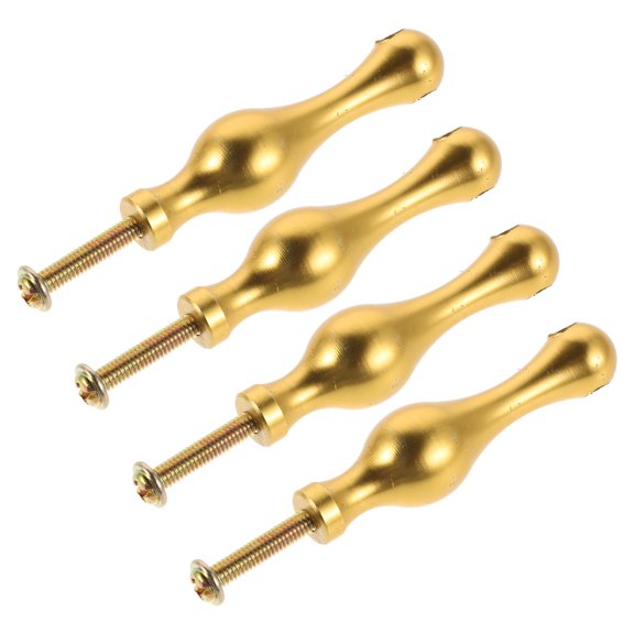 CRILSTYLEO 4Pcs Decorative Gold Cabinet Spindles Metal Shelf Railing Brackets for Furniture