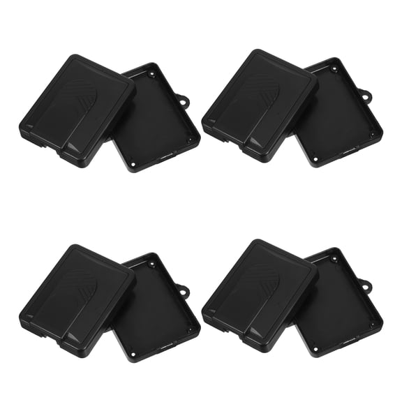 CRILSTYLEO 4Pcs Electrical Junction Box Plastic Black with Vibration Resistant Design