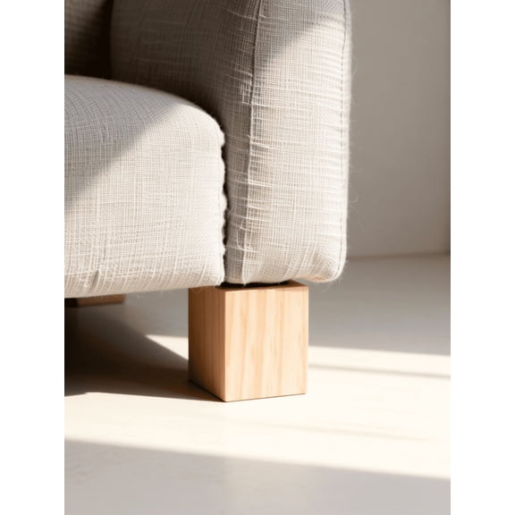 CRILSTYLEO 4-Piece Wood Furniture Risers for Sofa, Couch, Bed Legs, Home Use Height Extenders