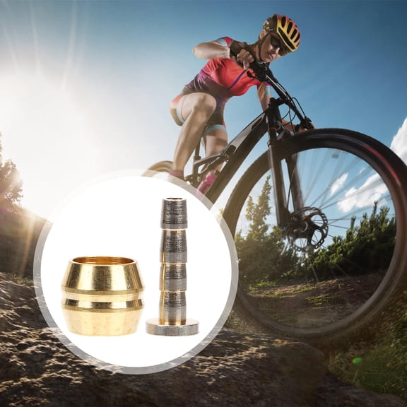 CRILSTYLEO 4Pcs Hydraulic Brake Fittings Copper Brake Pipe Fitting Set for Bike Repair and Maintenance