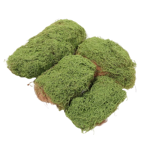 CRILSTYLEO 4Pcs Lightweight Artificial Moss Rock Stone Decorative Light Green Moss Pebbles for Crafts