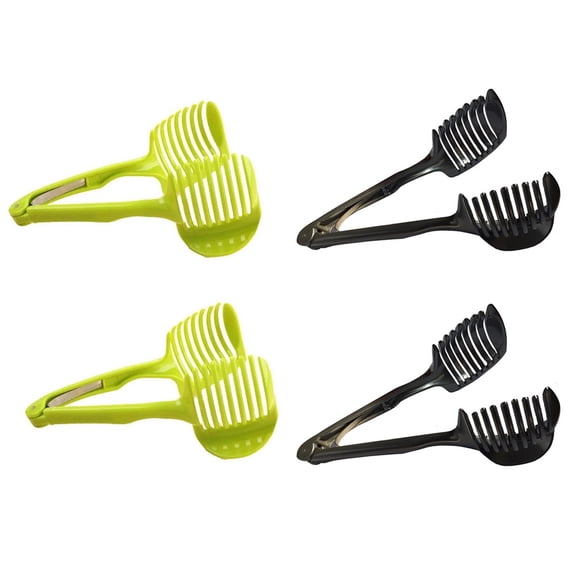 CRILSTYLEO 4-Piece Vegetable Slicer and Cutter Clamp Set Multipurpose Kitchen Tool for Tomato, , Potato in Various Colors