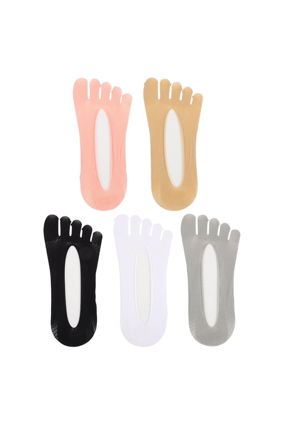 5 Pairs Toe Socks for Women Prevent Athlete's Foot Nylon Polyamide