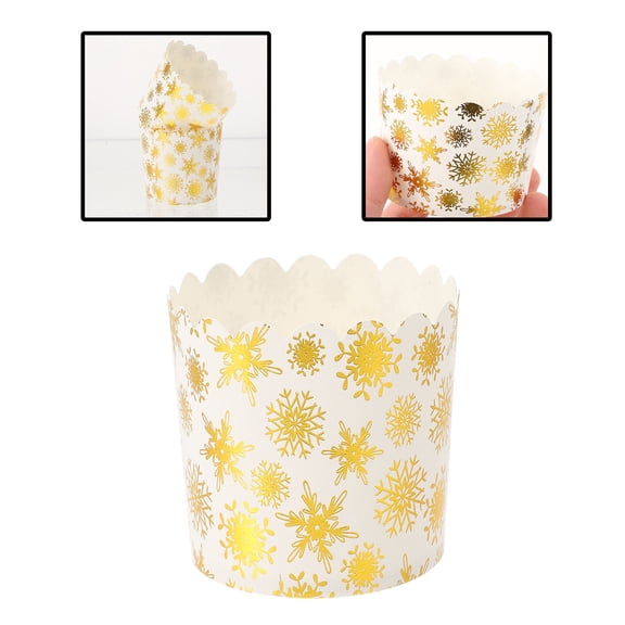 CRILSTYLEO 50Pcs Assorted Color Decorative Cake Cups for Home Baking Use