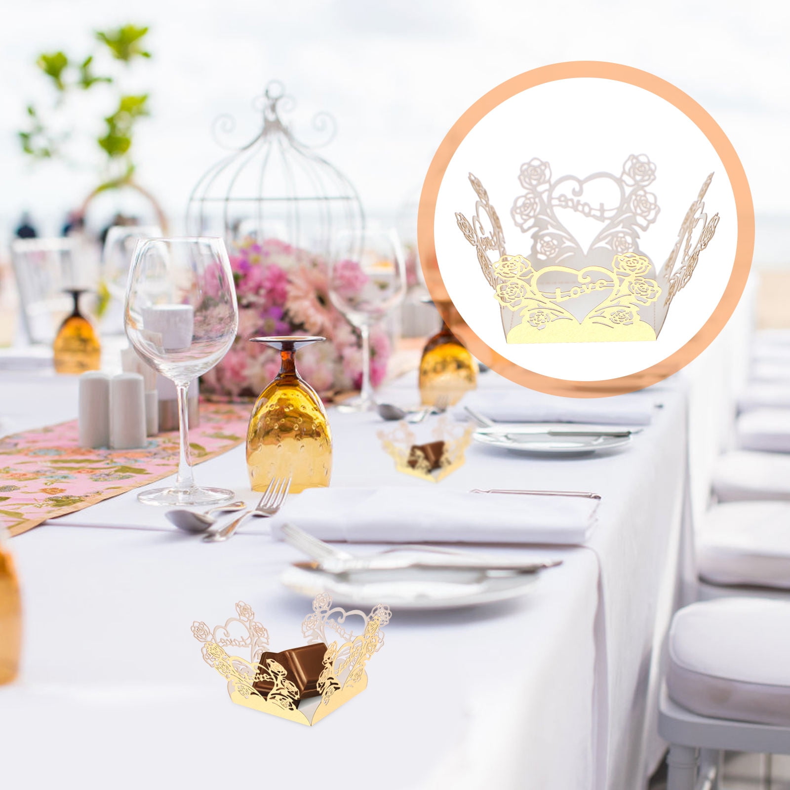 CRILSTYLEO 50Pcs Golden Chocolate Paper Wrapper for Elegant Chocolate ...