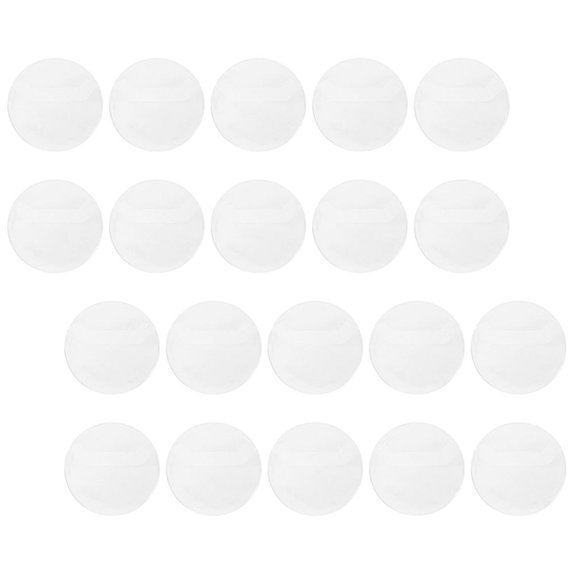 CRILSTYLEO 50Pcs Round Transparent Button Badge Cover Film 360 Degree Scratch Resistant Display