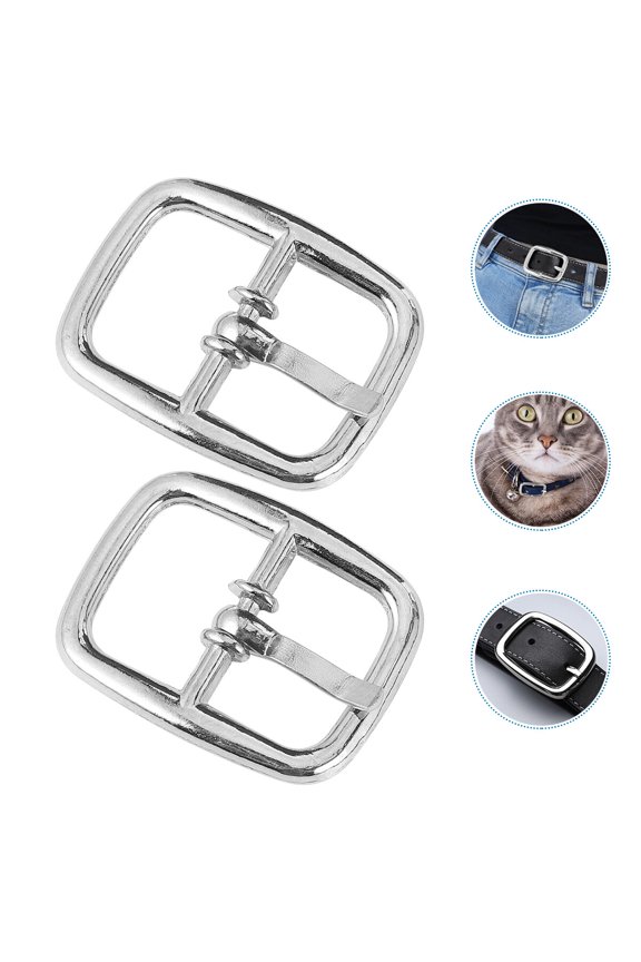 50Pcs Silver Roller Buckles for Bag Belts Metal Pin Buckles with Smooth Finish