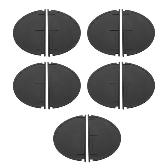 CRILSTYLEO 5Pairs Black Range Hood Check Valve Flap Dampers Smooth Operation Exhaust Fan Backflow Protection