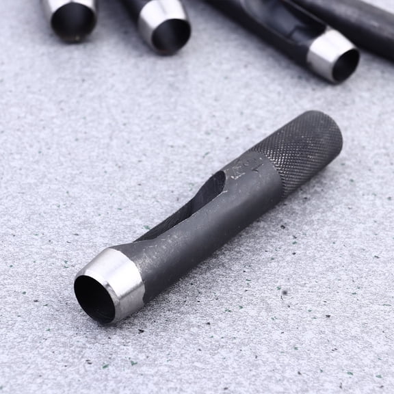 CRILSTYLEO 5Pcs Hollow Punch Set Black Pouch DIY for Craft Use and Belt Hole