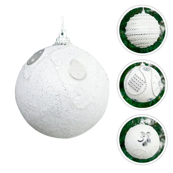CRILSTYLEO 5Pcs Lightweight Balls Hanging Xmas Tree Decor for Party Supplies