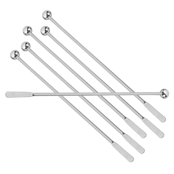 CRILSTYLEO 19cm Stainless Steel Plated Cocktail Stirrer 5 Pieces