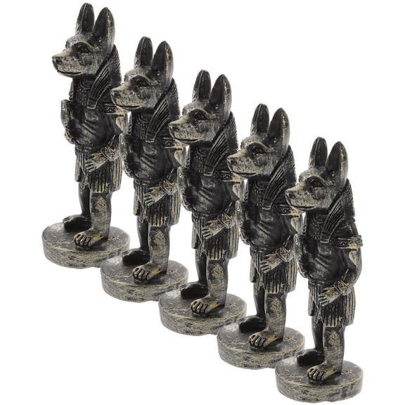 CRILSTYLEO 5Pcs Resin Statues Miniature God Statue Housewarming present 3.93X3.14X1.18In