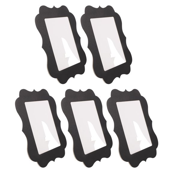 CRILSTYLEO 5Pcs Thick Cardboard Photo Frames Black Standing Tabletop Picture Display