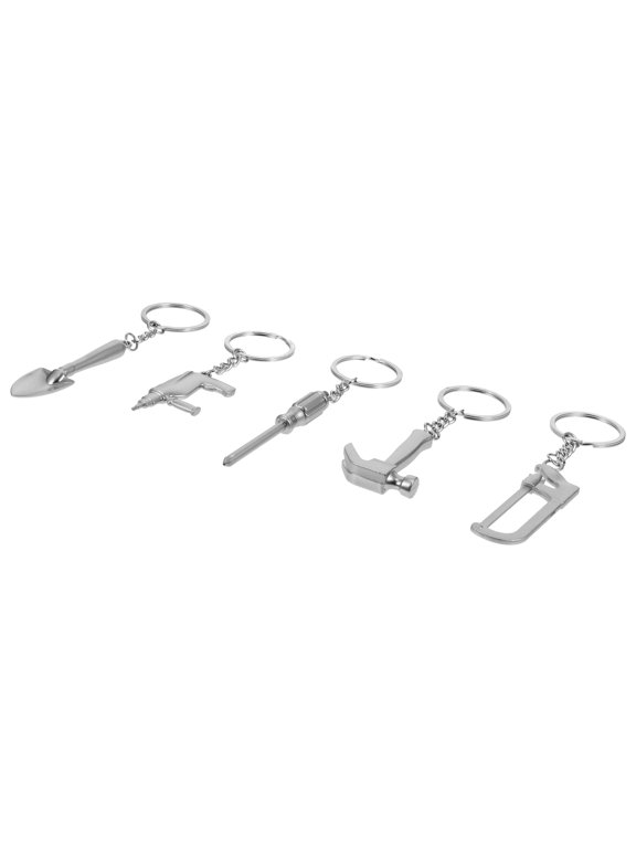 Zinc Alloy Mini Simulated Tool Key Metal Keychain Set 5 Pieces