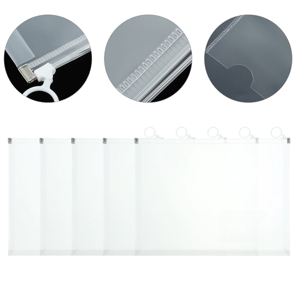CRILSTYLEO 5Pcs Transparent File Pockets PP Material Document Organizer