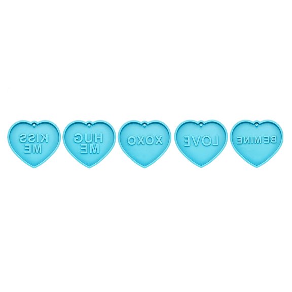 CRILSTYLEO 5-Pack Silicone Key Pendant Molds Sky Craft Accessories for Custom Key Chains