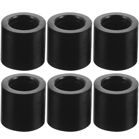 CRILSTYLEO 6Pcs Replacement Pool Cue Ferrules Plastic Snooker Billiard Accessory Black