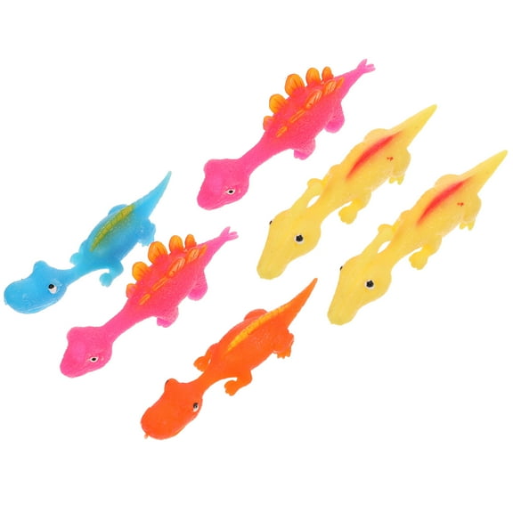 CRILSTYLEO 6Pcs Finger Launching Dinosaur Toys for Stress Relief at Birthday Parties