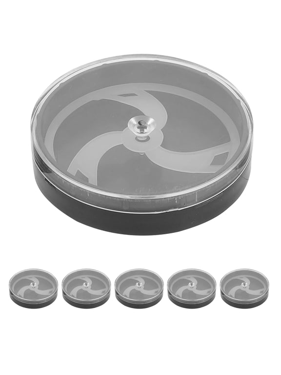 Dust-Proof Watch Box, Black Plastic, Portable Organizer, Scratch-Resistant, 6Pcs