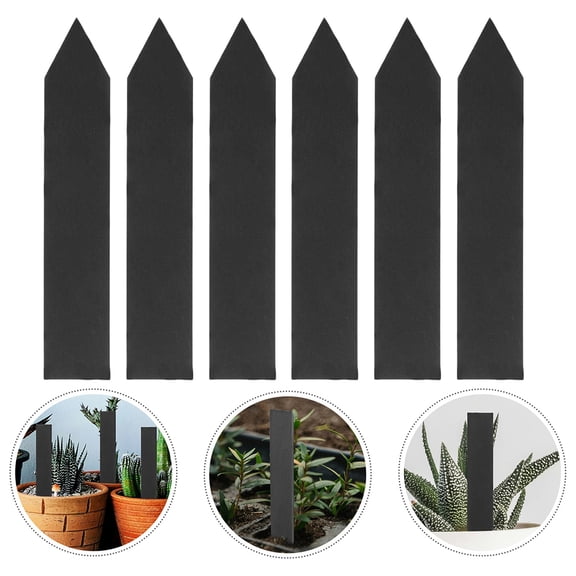 CRILSTYLEO 6Pcs Durable Slate Garden Labels for Plants Reusable Decorative Plant Marker Stakes