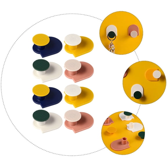 CRILSTYLEO Strong Adhesive Hooks for Home, Bathroom, Kitchen Wall Hanging - ABS Hooks in Assorted Colors